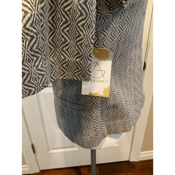 Idra Anthropolgie Black & White Geometric Patterned Blazer Jacket, Size 6 (US) - Picture 6 of 9